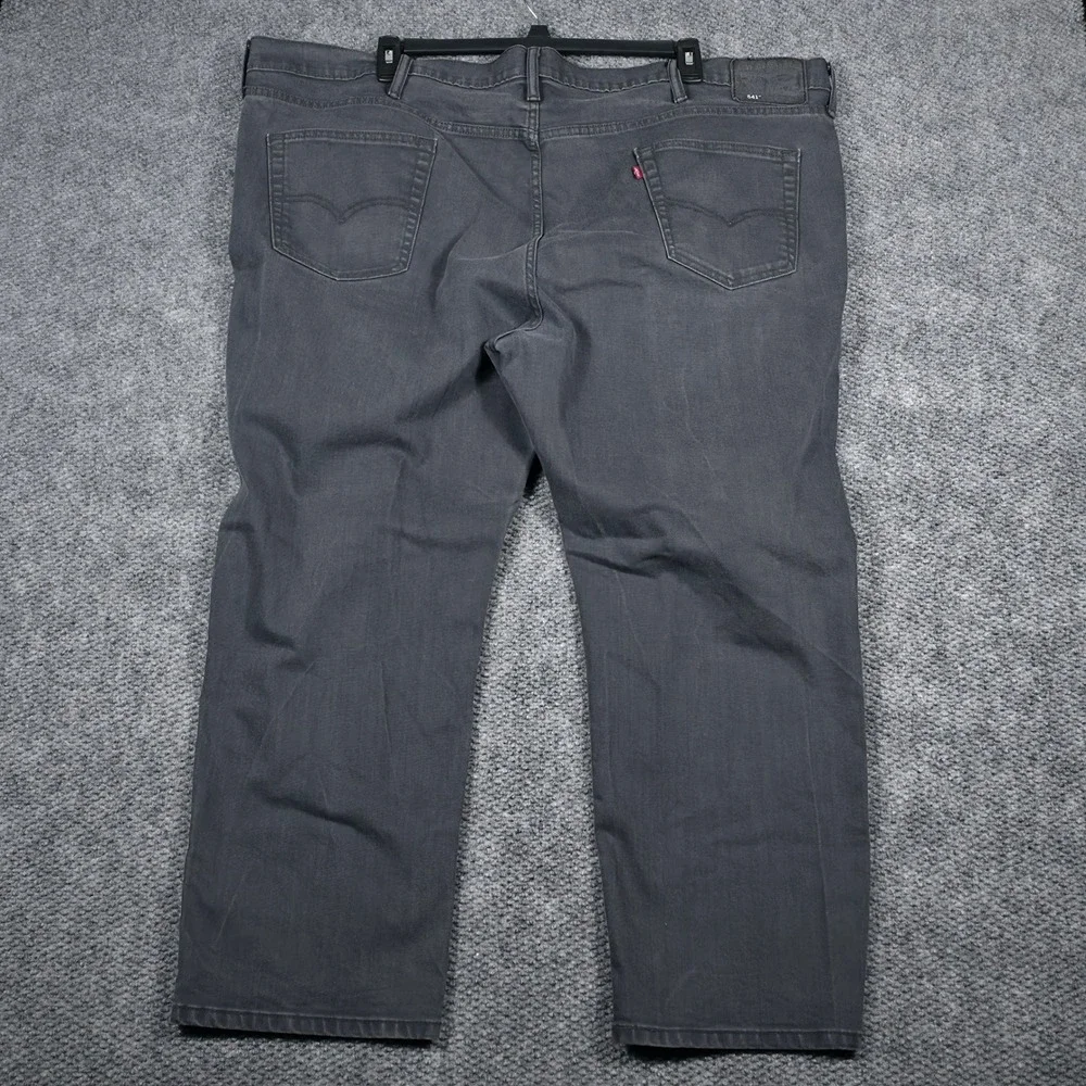 Levis 541 Athletic‎ Taper Jeans 52x30 Dark Grey Mens Stretch Denim Pants